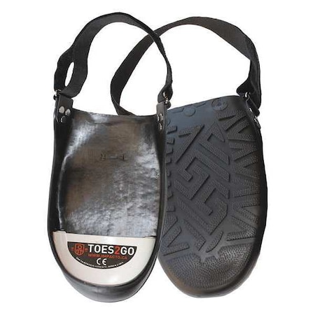 Impacto Toes2Go Steel Toe Cap Overshoes, Toe Guard Cover, Black/Green, Men's 2-7, Women's 4-9, S, 1 Pair T2GUS