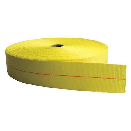 Bulk-Strap Bulk Webbing, Yellow, 300 ft. L, 3" W PE03300PY