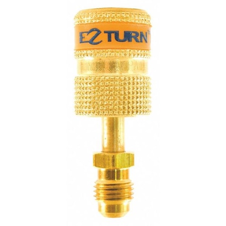 Uniweld Anti-Blowback Hose Adaptor, Gold, 13/16" L EZAB