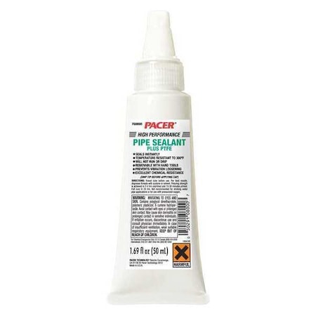 Pacer Pipe Thread Sealant 1.7 fl oz, Tube, White, Liquid FG08000