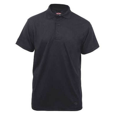 Tru-Spec Men's Tactical Polo Shirt, 100% Polyester Jersey Knit, Button Front, 0 Pocket(s), Black, S 4336