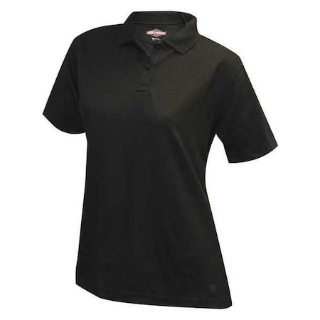 Tru-Spec Women's Tactical Polo Shirt, 100% Polyester Jersey Knit, Button Front, 0 Pocket(s), Black, M 4375