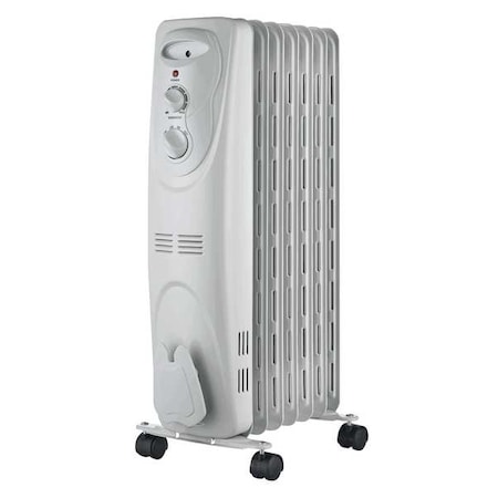 Dayton Portable Electric Heater, 1500, 120V AC, 1 Phase, 5118 BtuH, Non-Oscillating 53TY90