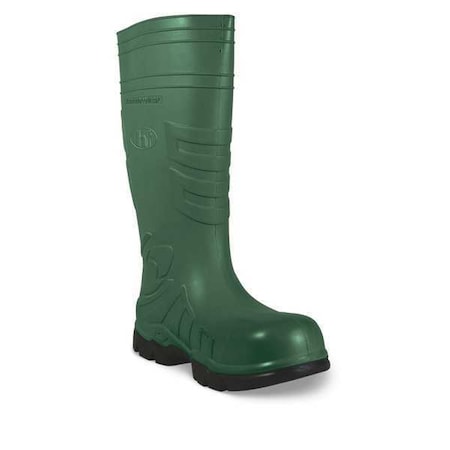 TALON TRAX Size 9 Men's Composite Rubber Boot, Green 53TY96