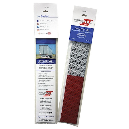 Oralite Reflective Tape, Truck/Trailer Type, PK5 19567