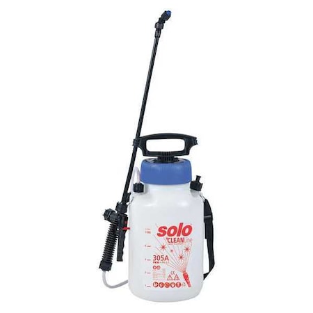 Solo 1-21/64 gal Handheld Sprayer, Poly, 48 in L Hose, Jet Nozzle Spray Pattern, Manual 305-A