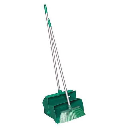 REMCO Lobby Dust Pan and Broom Set, Green 62502