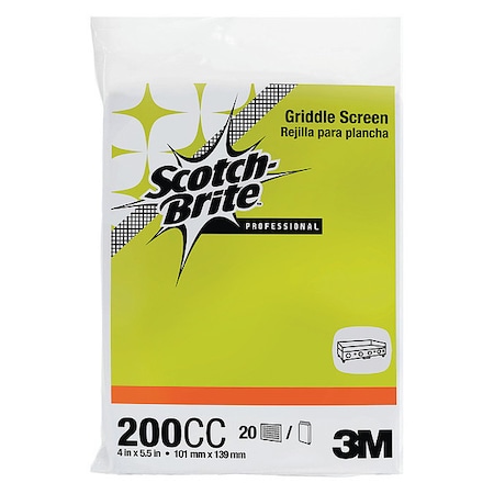 Scotch-Brite Screen Pad, 4" L x 5-1/2" W, Brown, PK20 200CC
