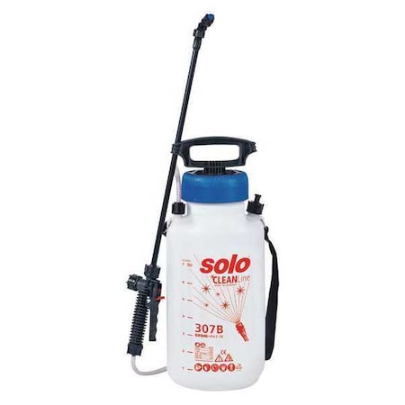 Solo 1-27/32 gal Handheld Sprayer, Poly, 48 in L Hose, 20 in L Wand, Fan Nozzle Spray Pattern, 45 psi Max 307-B