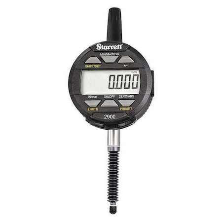 Starrett Electronic Indicator, 1"/25mm Range 2900-5ME-25