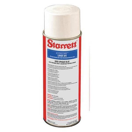 Starrett Layout Fluid, Aerosol, Blue, 11.5 oz. 1611