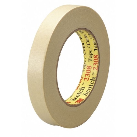 3M Painter's Tape, 48 mm W x 55 m L, 5.3 mil Thick, Tan, Rubber Adhesive, 24 PK 2308