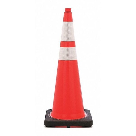 Zoro Select Traffic Cone, Night or High Speed Roadway (45 mph or higher), 12 lb, Reflective, 36 in H, Orange RS90055CT3M64