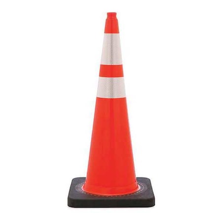 Zoro Select Traffic Cone, PVC, High-Intensity Prismatic, 36 in Height, 15 lb, Orange RS90070CT3M64