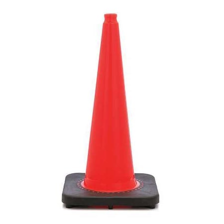 Zoro Select Traffic Cone, PVC, Non-Reflective, 28 in Height, 10 lb, Orange RS70045S