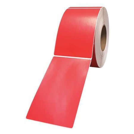 Crane Consumables Printer Label, 4 in Label W, 6 in Label H, 1,000 Labels per Roll, Red 4060TA-P185U1Mr