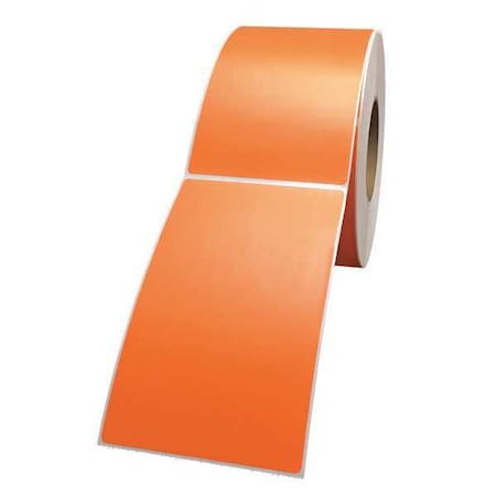 Crane Consumables Printer Label, 4 in Label W, 6 in Label H, 1,000 Labels per Roll, Orange 4060TA-P021U1Mr