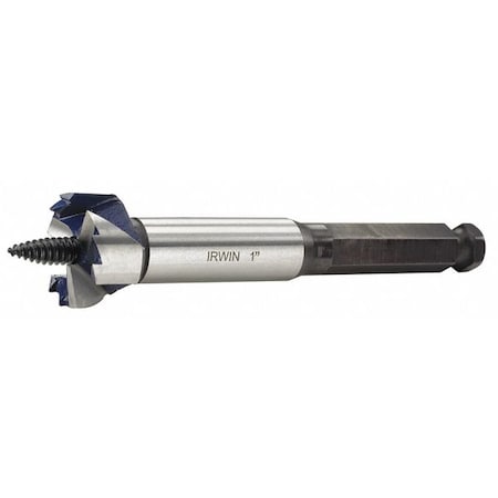 Irwin Wood Drilling Bit, Steel, Bit Dia. 1" 3046004