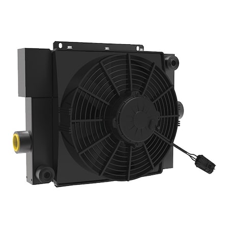 Akg Oil Cooler, 4 to 50 gpm, DC Motor, 12VDC D16-12-BP65