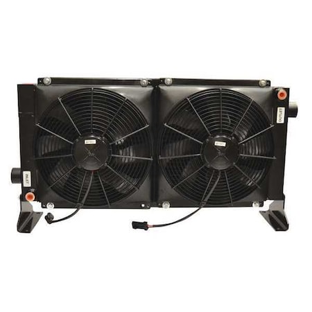 Akg Oil Cooler, 4 to 50 gpm, DC Motor, 12VDC D60-12-BP25