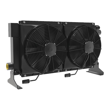 Akg Oil Cooler, 4 to 50 gpm, DC Motor, 12VDC D60-12-BP65