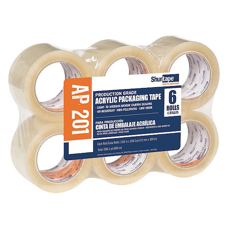 Shurtape Packaging Tape, 72mm W, 100m L, PK6 232519