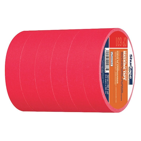 Masking Tape, Paper, Red, 24mm, PK6