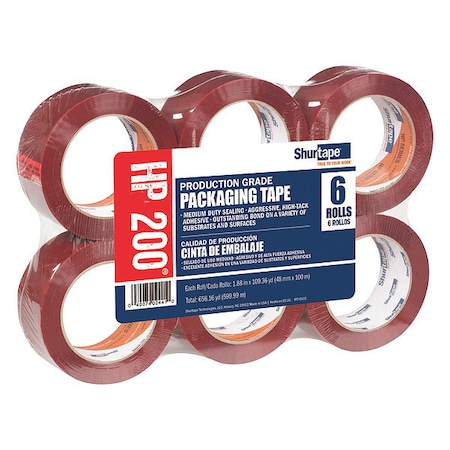 Zoro Select Packaging Tape, 48mm W, 100m L, PK6 106566