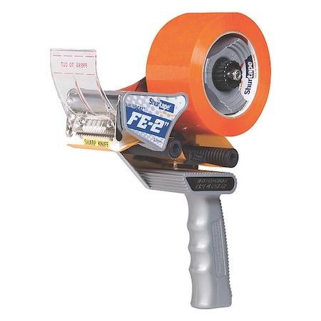 Shurtape Tape Dispenser, 53 mm Max. Tape Width. 5 1/2 in Tape Core Dia, Pistol, Plastic, Gray 903250