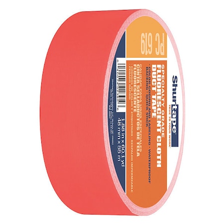 Shurtape DuctTape, Orange, 60-1/8ydL, 1-7/8inW 105451