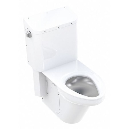 Bestcare Ligature Resistant Toilet, 1.28 to 1.6 gpf, Siphon Jet, Floor Mount, Elongated, White WH2145_12