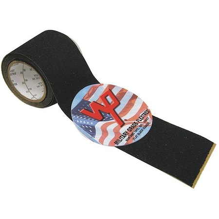 Military Grade Flextred Anti-Slip Tape Polymer 20 Grit Size, Black, 4" W x 60 ft. L, 54 mil Thick MG24.0460.BLA