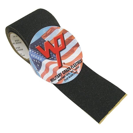Military Grade Flextred Anti-Slip Tape Polymer 60 Grit Size, Black, 4" W x 60 ft. L, 31 mil Thick MG54.0460.BLA