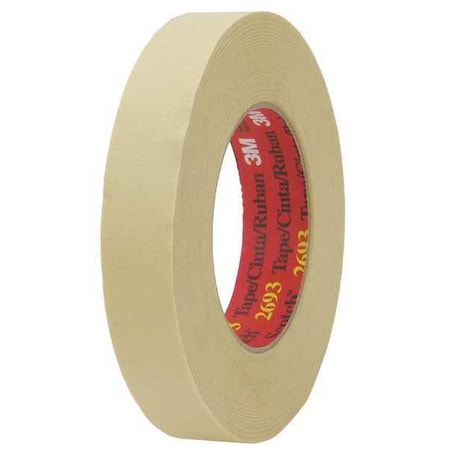 3M Painters Masking Tape, 48 mm W x 55 m L, 7.6 mil Thick, Tan, Rubber Adhesive, 24 PK 2693