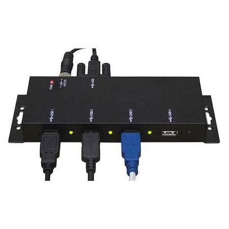Rice Lake Weighing Systems USB Hub, 5" L, 8" W, 1-1/2" H, Black 180771