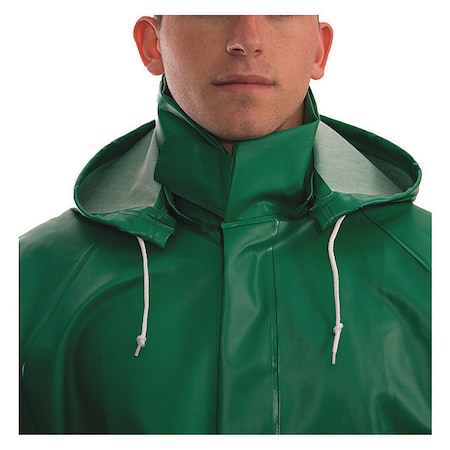 Tingley Safetyflex Rain Hood, Green, Snaps, Polyester/PVC H41108