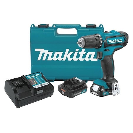 Makita 12V MAX CXT Drill Kit, 3/8 in, 12 V DC FD09R1