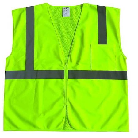 Condor U-Block Vest, Class2 Yellow/Grn, 5XL 53YK98