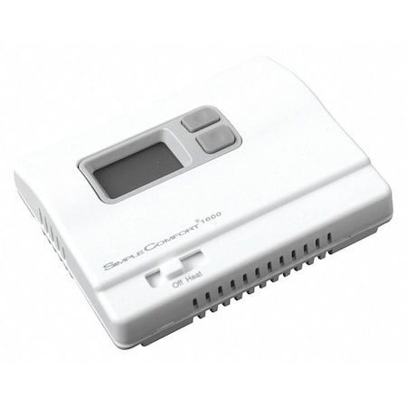 Icm Non-Programmable Thermostat, 1 H, None C, Battery, 3V DC SC1600L