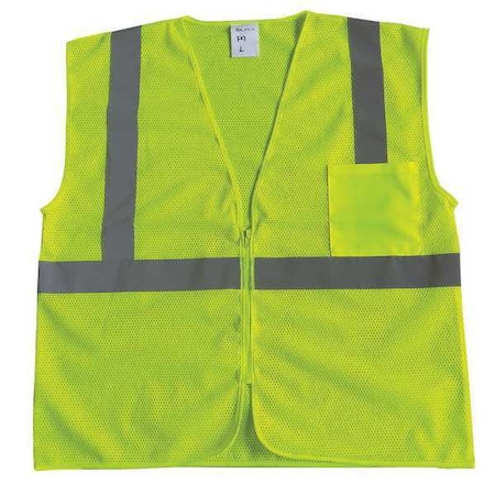 Condor High Visibility Vest, ANSI Class 2, Mesh Polyester, U