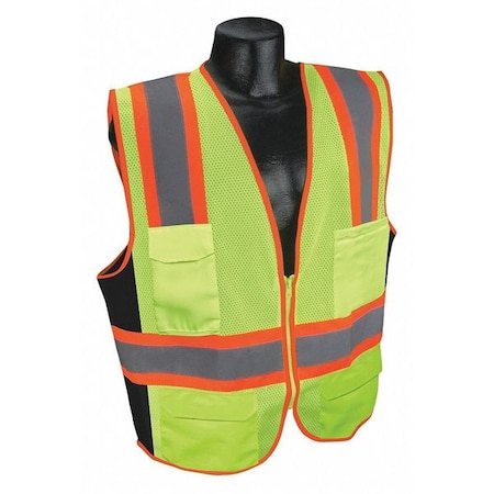 Condor High Visibility Vest, Yellow/Green, 4XL 53YM86