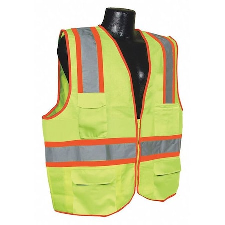 Condor High Visibility Vest, Yellow/Green, 4XL 53YM70