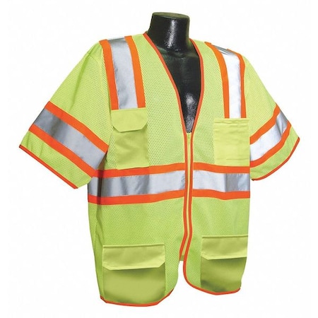 Condor High Visibility Vest, Yellow/Green, M 53YN94