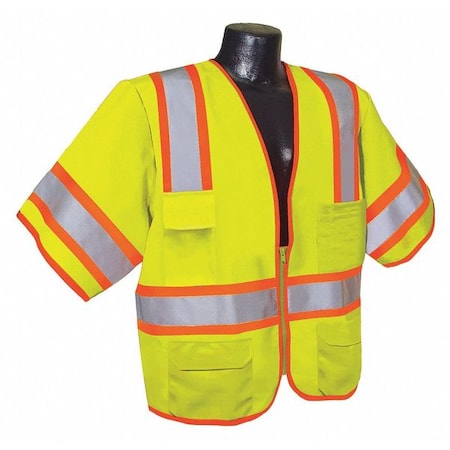 Condor High Visibility Vest, Yellow/Green, 5XL 53YP49