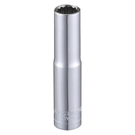 Westward WESTWARD 1/4 in Drive, 7mm Triple Square Metric Socket, 12 Points, Steel, Chrome, 7 mm 53YR57