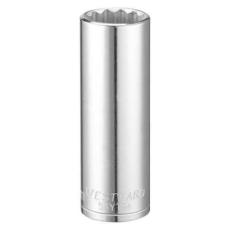 Westward WESTWARD 3/8 in Drive, 16mm Triple Square Metric, Socket, 12 Points, Steel, Chrome, 16 mm 53YT94