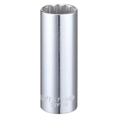 Westward 3/8 in Drive, 11/16" Torx(R) SAE Socket, 12 Points 53YT78