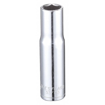 Westward WESTWARD 3/8 in Drive, 10mm Hex Metric, Socket, 6 Points, Steel, Chrome, 10 mm 53YT53
