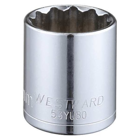 Westward WESTWARD 1/2 in Drive, 29mm Triple Square Metric Socket, 12 Points, Steel, Chrome, 29 mm 53YU80