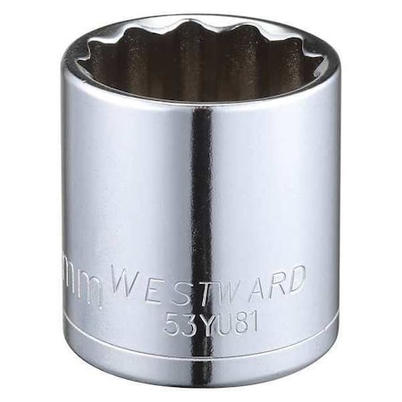 Westward WESTWARD 1/2 in Drive, 30mm Triple Square Metric Socket, 12 Points, Steel, Chrome, 30 mm 53YU81